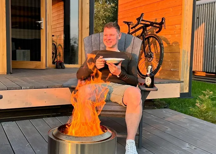 Nyaraló 102-tiny House Mit Blick Ins Gruene, Wlan Und Kamin