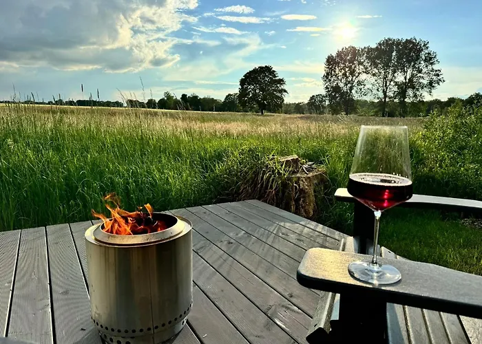 Nyaraló 102-tiny House Mit Blick Ins Gruene, Wlan Und Kamin
